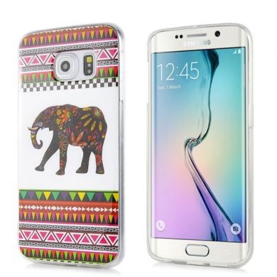 Силиконовая накладка Deexe Life Style для Samsung Galaxy S6 edge (G925) - Elephant Pattern