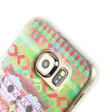 Силиконовая накладка Deexe Life Style для Samsung Galaxy S6 (G920) - Mosaic Owl