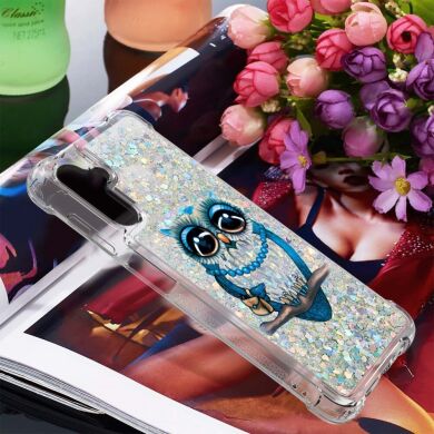 Силіконовий (TPU) чохол Deexe Fashion Glitter для Samsung Galaxy A13 5G (A136) / A04s (A047) - Owl