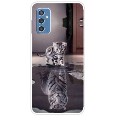 Силиконовый (TPU) чехол Deexe Pretty Glossy для Samsung Galaxy M52 (M526) - Cat and Tiger