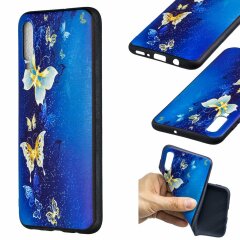 Силиконовый (TPU) чехол UniCase Color Style для Samsung Galaxy A70 (A705) - Blue Butterfly