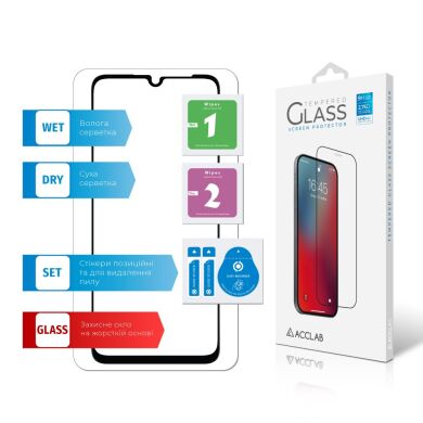 Защитное стекло ACCLAB Full Glue для Samsung Galaxy A05 (A055) / A05s (A057) - Black