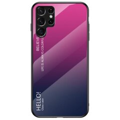 Защитный чехол Deexe Gradient Color для Samsung Galaxy S22 Ultra - Rose