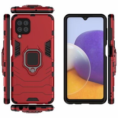 Защитный чехол Deexe Hybrid Case для Samsung Galaxy A22 (A225) - Red
