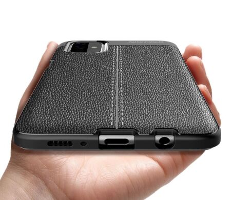 Защитный чехол Deexe Leather Cover для Samsung Galaxy M51 (M515) - Black