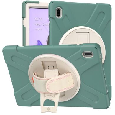 Защитный чехол Deexe Rotation Hybrid для Samsung Galaxy Tab S7 FE (T730/T736) - Emerald Green
