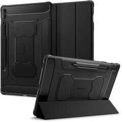 Защитный чехол Spigen (SGP) Rugged Armor Pro для Samsung Galaxy Tab S9 FE Plus (X610/616) - Black