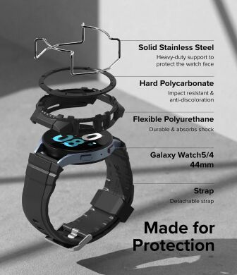 Ремешок RINGKE Fusion X Guard для Samsung Galaxy Watch 4 / 5 (44mm) - Black