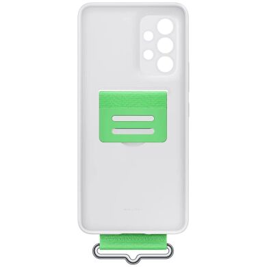 Защитный чехол Silicone Cover with Strap для Samsung Galaxy A53 (A536) EF-GA536TWEGRU - White