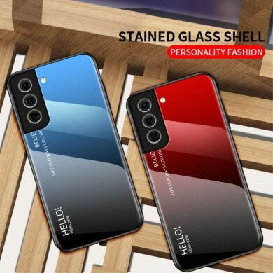 Защитный чехол Deexe Gradient Color для Samsung Galaxy S21 FE (G990) - Pink / Blue