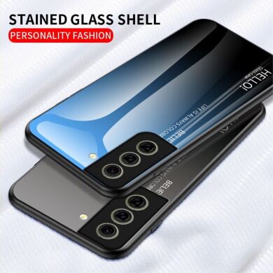 Защитный чехол Deexe Gradient Color для Samsung Galaxy S21 FE (G990) - Black / Red