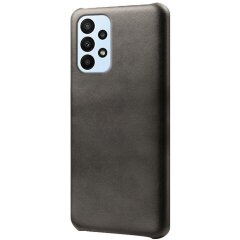 Защитный чехол Deexe Leather Back Cover для Samsung Galaxy A23 (A235) - Black