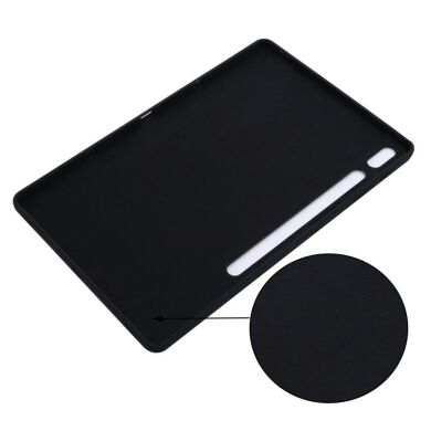Защитный чехол Deexe Silicone Shell для Samsung Galaxy Tab S7 Plus (T970/975) / S8 Plus (T800/806) - Black