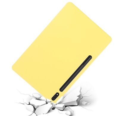 Защитный чехол Deexe Silicone Shell для Samsung Galaxy Tab S9 FE Plus (X610.616) - Yellow
