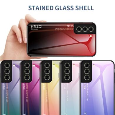 Защитный чехол Deexe Gradient Color для Samsung Galaxy S21 FE (G990) - Pink / Purple