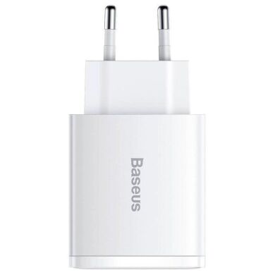 Сетевое зарядное устройство Baseus Compact Quick Charger 2USB + Type-C (30W) CCXJ-E02 - White