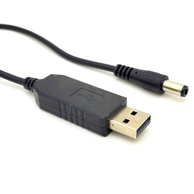 Кабель ACCLAB USB to DC (5V to 9V, 1A) - Black
