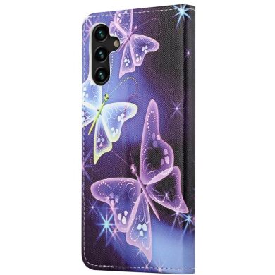 Чехол-книжка Deexe Color Wallet для Samsung Galaxy A04s (A047) / A13 5G (A136) - Sparkling Butterflies