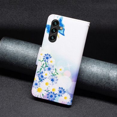 Чехол-книжка Deexe Color Wallet для Samsung Galaxy A05s (A057) - Butterfly and Flowers