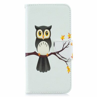 Чехол-книжка Deexe Color Wallet для Samsung Galaxy A10 (A105) - An Owl Standing on Branch