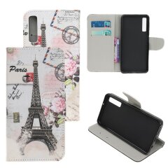 Чехол-книжка Deexe Color Wallet для Samsung Galaxy A70 (A705) - Eiffel Tower