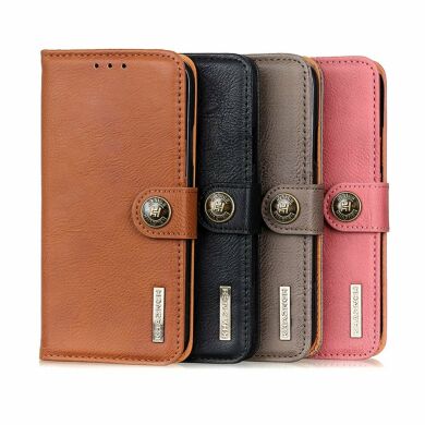 Чехол-книжка KHAZNEH Leather Wallet для Samsung Galaxy S20 FE (G780) - Brown