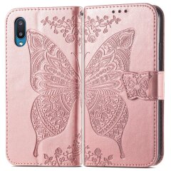 Чехол UniCase Butterfly Pattern для Samsung Galaxy A02 (A022) - Rose Gold