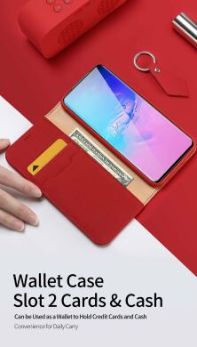 Кожаный чехол DUX DUCIS Wish Series для Samsung Galaxy S20 Ultra (G988) - Red