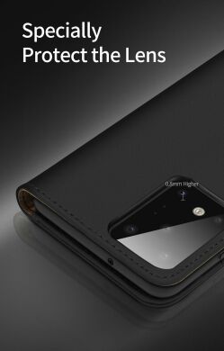 Кожаный чехол DUX DUCIS Wish Series для Samsung Galaxy S20 Ultra (G988) - Dark Blue