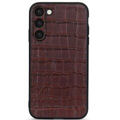 Кожаный чехол UniCase Croco Skin для Samsung Galaxy S23 - Brown