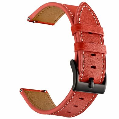Кожаный ремешок Deexe Classic для часов с шириной крепления 20мм - Red