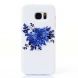 Силиконовая накладка Deexe Life Style для Samsung Galaxy S7 edge (G935) - Blue Flowers. Фото 1 из 3