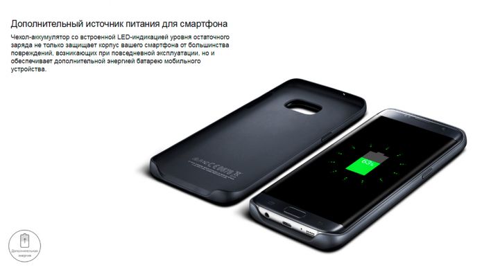 Чехол-аккумулятор Backpack Cover для Samsung Galaxy S7 (G930) EP-TG930BBRGRU - Black