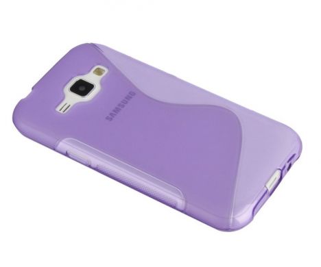Силиконовая накладка Deexe S Line для Samsung Galaxy J1 Ace (J110) - Violet
