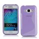 Силиконовая накладка Deexe S Line для Samsung Galaxy J1 Ace (J110) - Violet. Фото 1 из 3