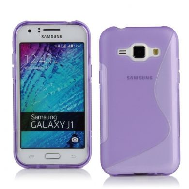 Силиконовая накладка Deexe S Line для Samsung Galaxy J1 Ace (J110) - Violet