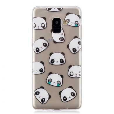 Силиконовый (TPU) чехол Deexe Pretty Glossy для Samsung Galaxy A8+ (A730) - Panda