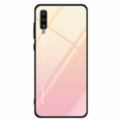 Защитный чехол Deexe Gradient Color для Samsung Galaxy A70 (A705) - Gold / Pink
