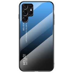 Защитный чехол Deexe Gradient Color для Samsung Galaxy S22 Ultra - Black / Blue