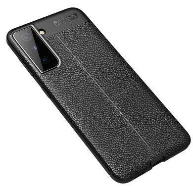 Защитный чехол Deexe Leather Cover для Samsung Galaxy S21 Plus - Black