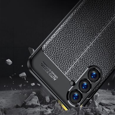 Защитный чехол Deexe Leather Cover для Samsung Galaxy S24 - Black