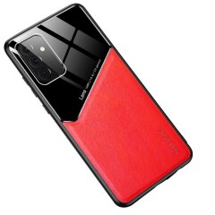 Защитный чехол Deexe Magnetic Leather Cover для Samsung Galaxy A72 (А725) - Red