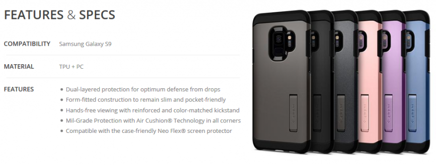 Защитный чехол SGP Tough Armor для Samsung Galaxy S9 (G960) - Black