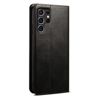Защитный чехол UniCase Leather Wallet для Samsung Galaxy S22 Ultra - Black