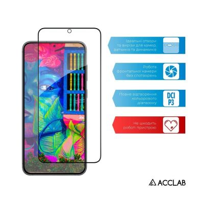 Защитное стекло ACCLAB Full Glue для Samsung Galaxy S23 Plus (S916) - Black