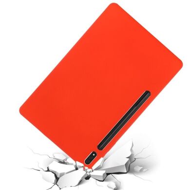 Защитный чехол Deexe Silicone Shell для Samsung Galaxy Tab S9 FE Plus (X610.616) - Red