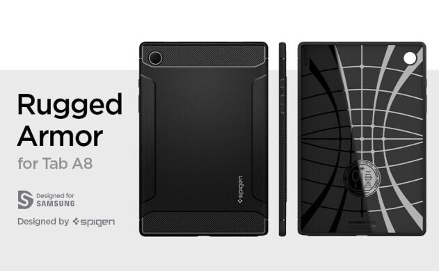 Защитный чехол Spigen (SGP) Rugged Armor (FT) для Samsung Galaxy Tab A8 10.5 (X200/205) - Matte Black
