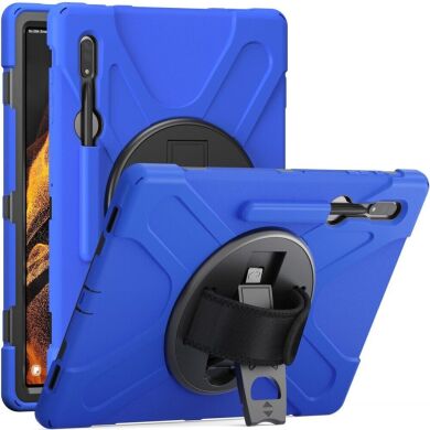 Защитный чехол Deexe Rotation Hybrid для Samsung Galaxy Tab S8 Ultra (T900/T906) - Blue