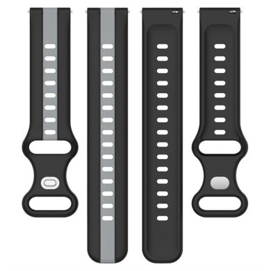 Ремешок Deexe Sport Strap для часов с шириной крепления 20мм - Black / Grey