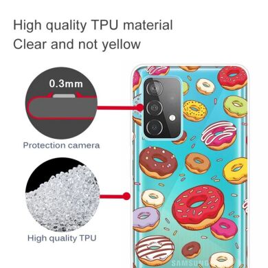 Силиконовый (TPU) чехол Deexe Pretty Glossy для Samsung Galaxy A23 (A235) - Doughnut